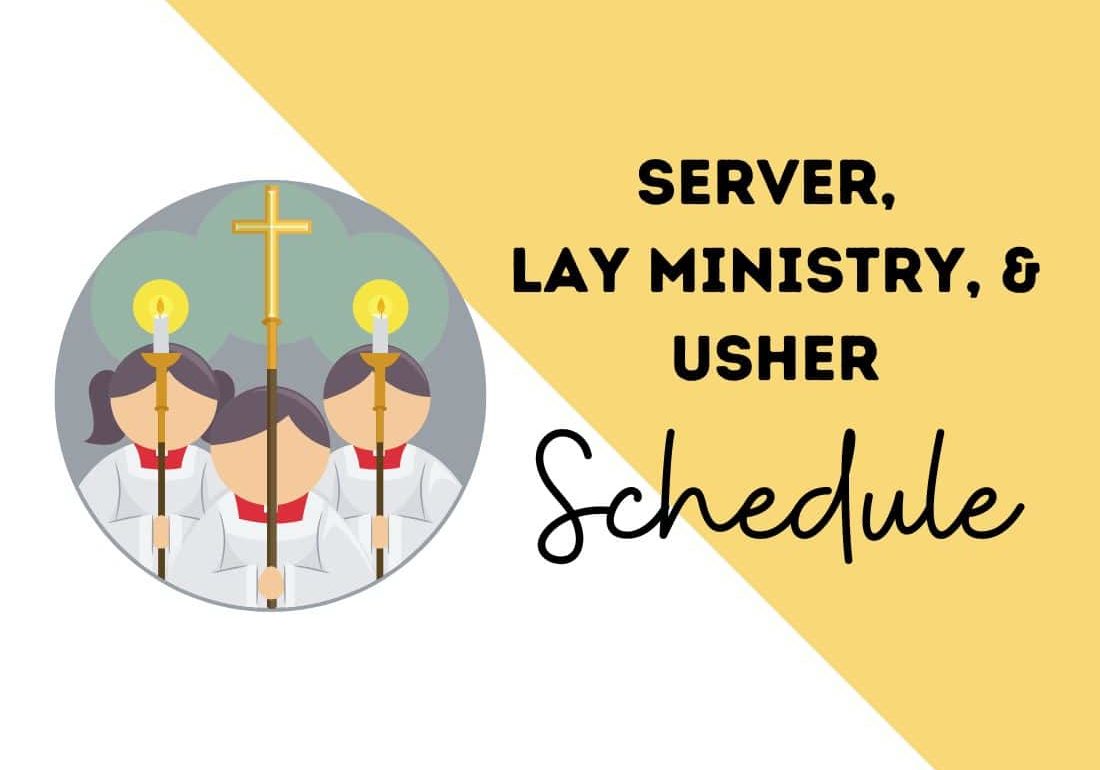 Lay Ministry Schedule